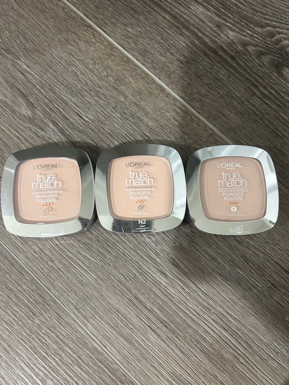 3X L'Oreal True Match Powder Trio - Light Beige N2 Shades